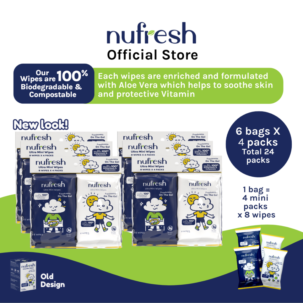 NUFRESH ULTRA MINI WIPES 8SX4 - FSC® MIX_NF3963VN (6 mini bags ...