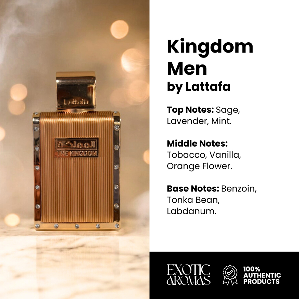 The Kingdom Women / Men EDP 100ML by Lattafa | Shopee Singapore