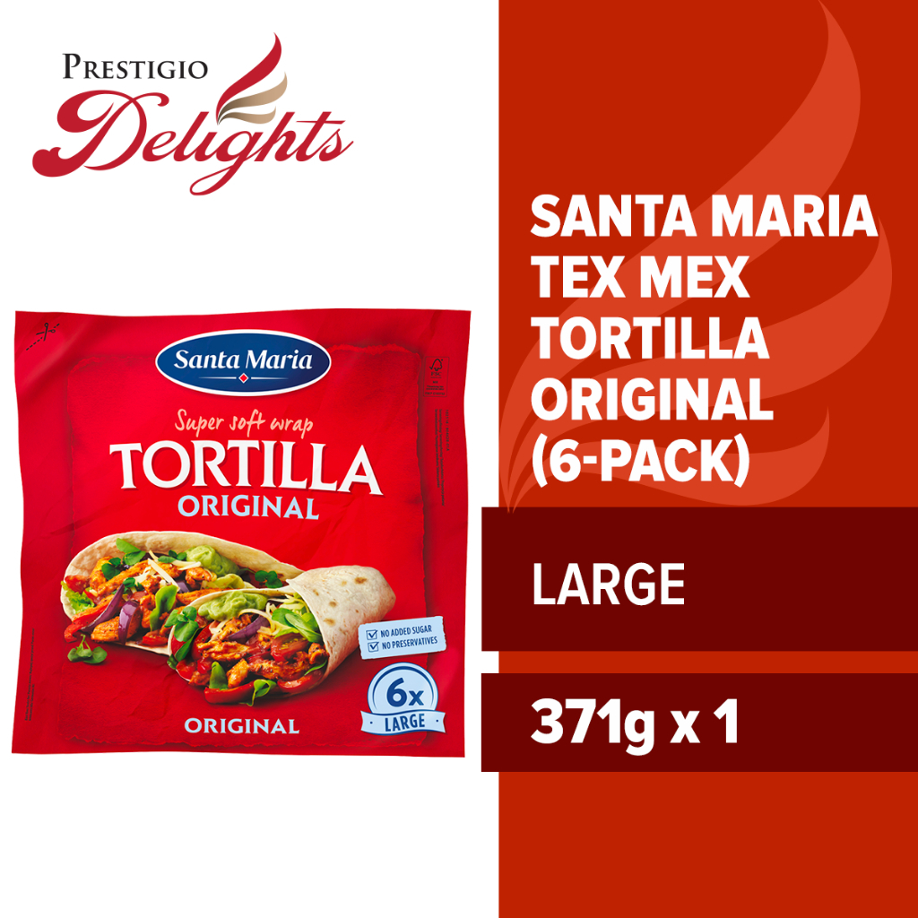 Santa Maria Tortilla Wrap Original Large (6-Pack) 371g | Shopee Singapore