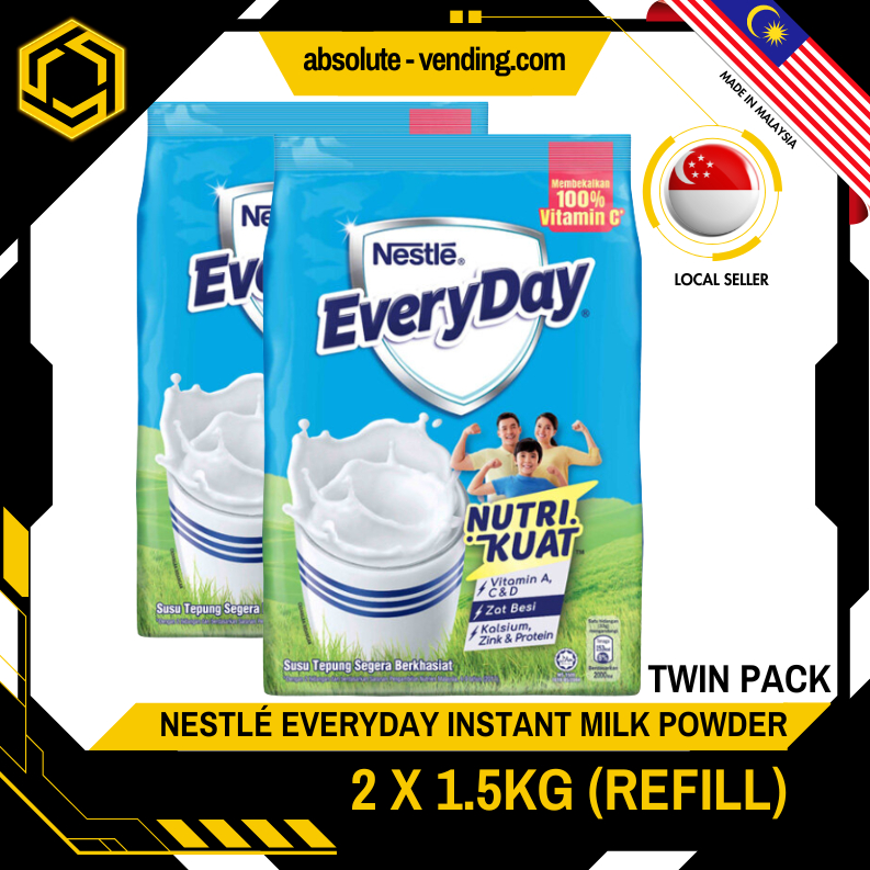[TWIN PACK] EVERYDAY Full Cream Milk Powder Refill Pack 1.5KG X 2 ...