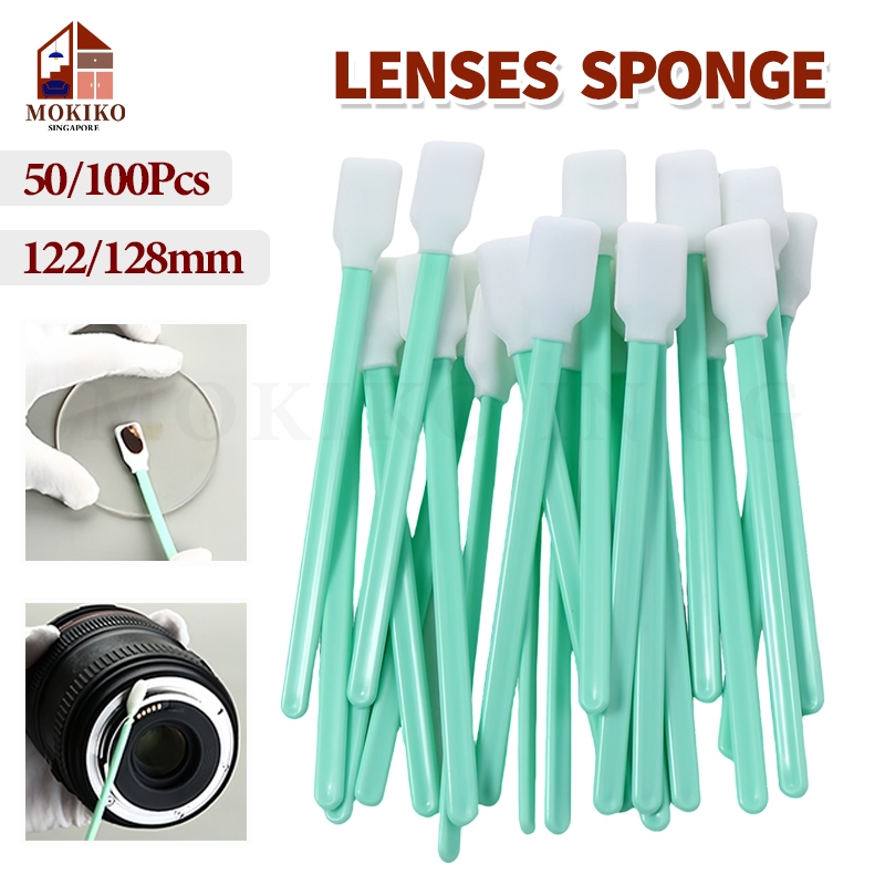 【SG】100Pcs Lenses Sponge Swab Stick Dust-free Printhead Cleaning Sponge ...