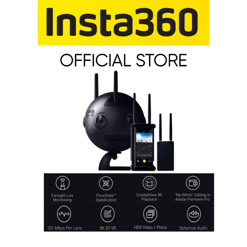 Insta360 Pro with FarSight Spherical VR 360 8K Camera Shopee