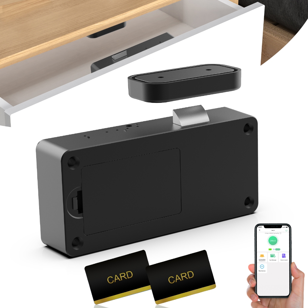 Electronic Cabinet Lock IC Card RFID NFC Keyless Bluetooth Child Safety ...