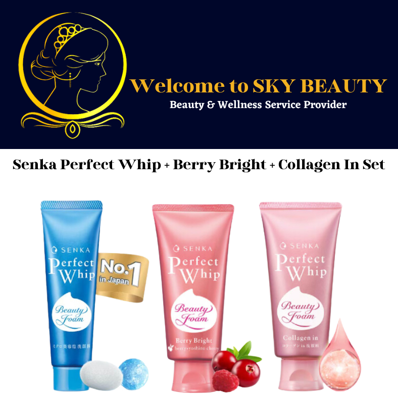 SENKA Perfect Whip Beauty Foam Set (Perfect Whip 120g + Berry