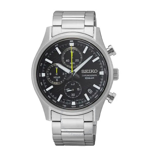 Luxolite Seiko Chronograph SSB419 Men s Watch Black Dial Stainless Steel Strap SSB419P1 Shopee Singapore