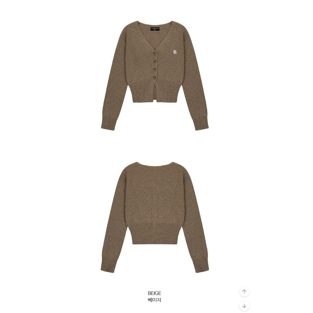 MUAHMUAH Stitch Wool Knit Crop Cardigan (2024 NEW) | Shopee
