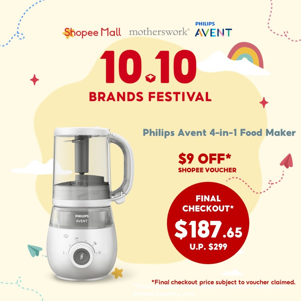 Philips Avent 4 in 1 Healthy Baby Food Maker SCF883 02 Shopee Singapore