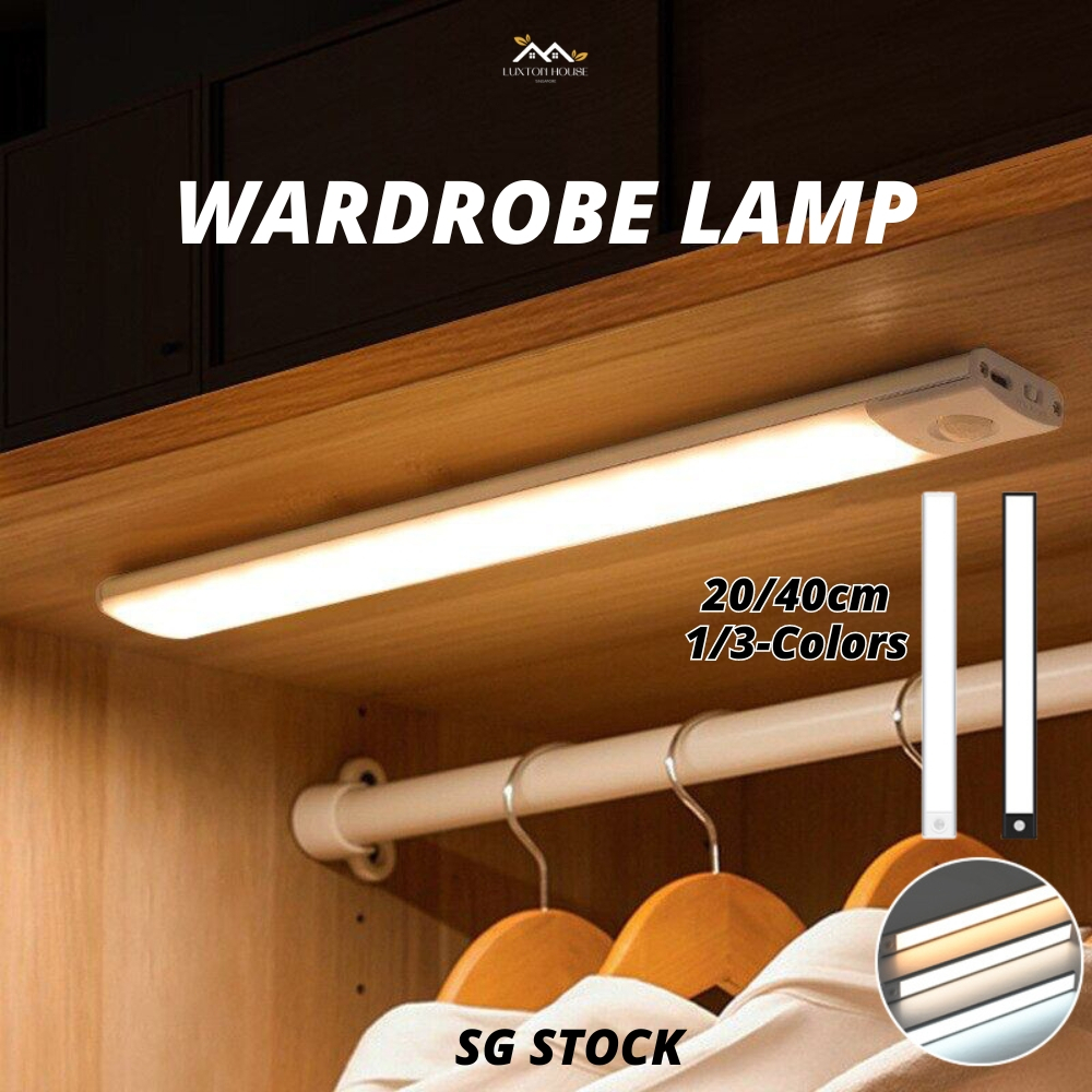 {SG} 3 Colors Motion Sensor Led Night Light Adjustable LED Wardrobe ...