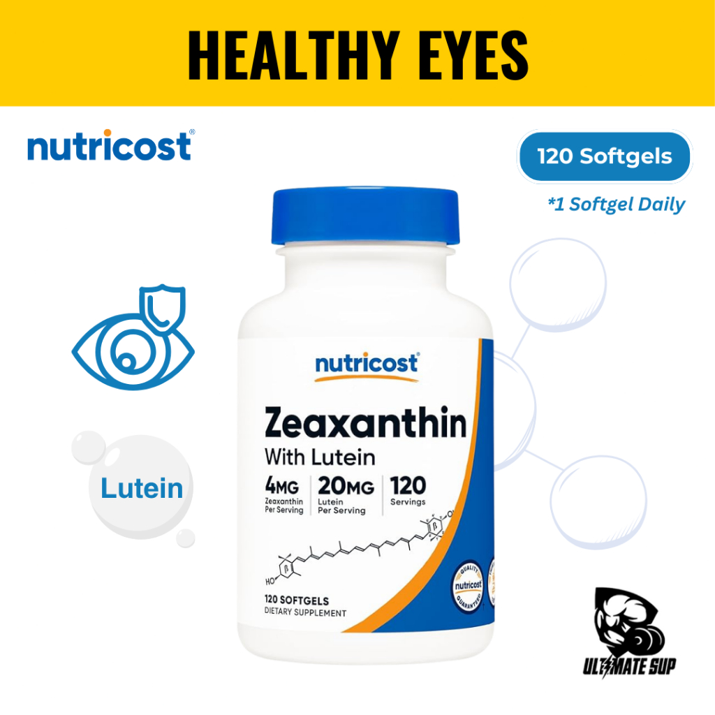Zooone Lutein Eye Vitamins With Zeaxanthin - 90 Tablets For Eye Health Support, Gluten & Dairy Free