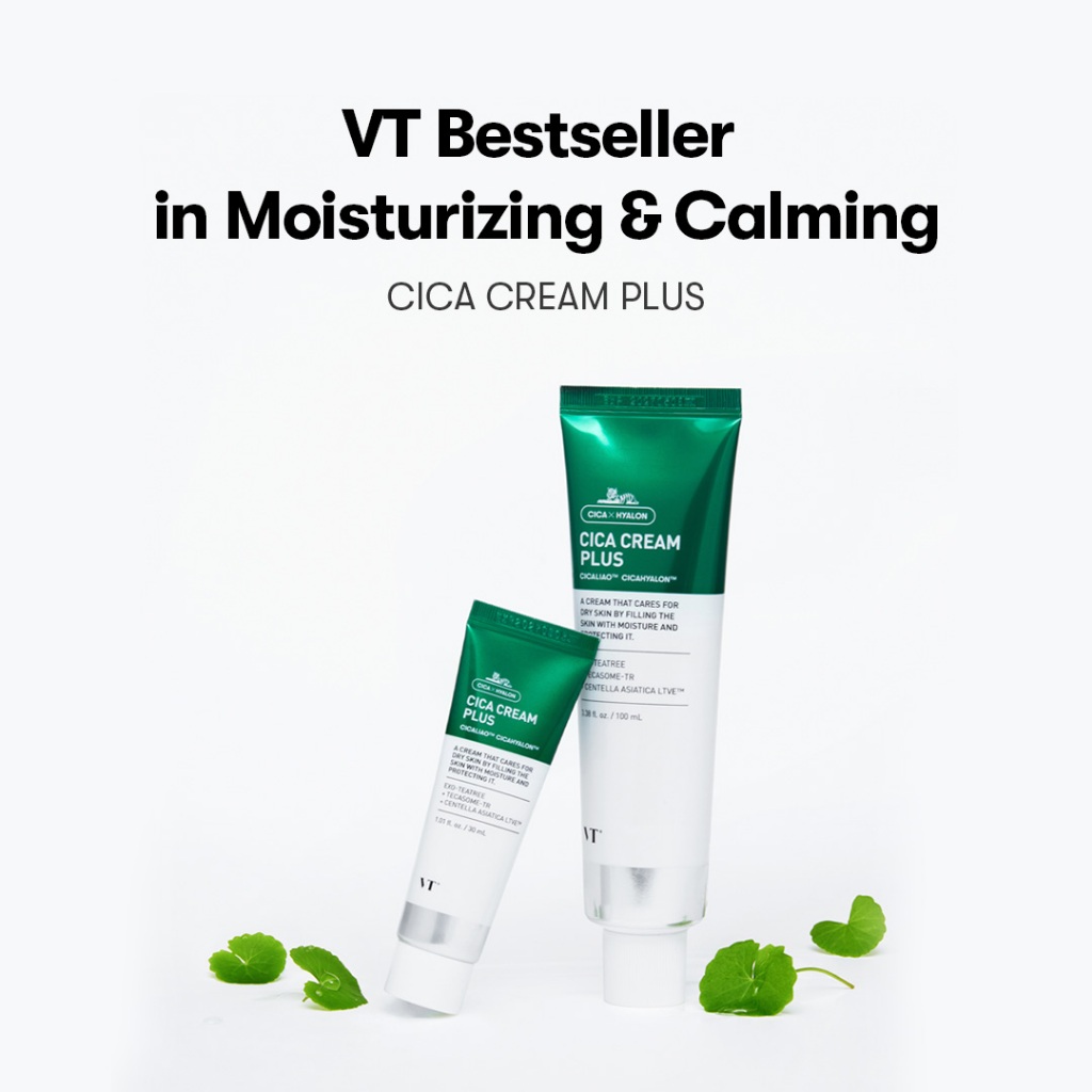 VT] CICA Cream Plus 100ml, 30ml Moisturizing & Calming, Panthenol