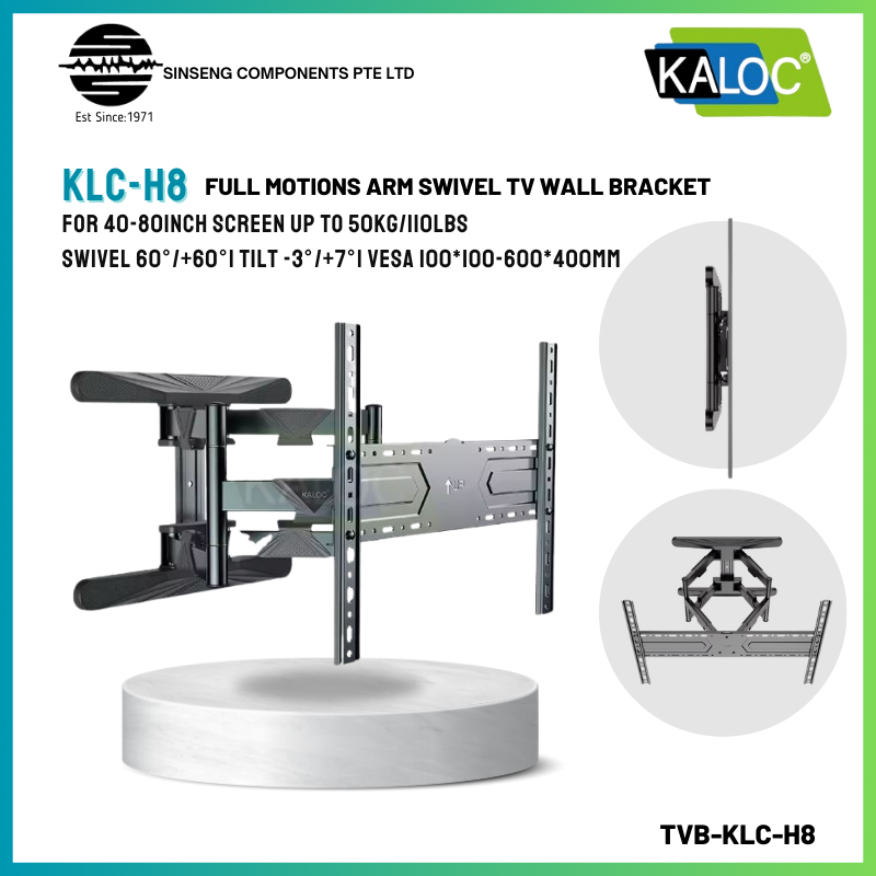 KALOC H8 40-80 inch Long Extension Arm Swivel TV Wall