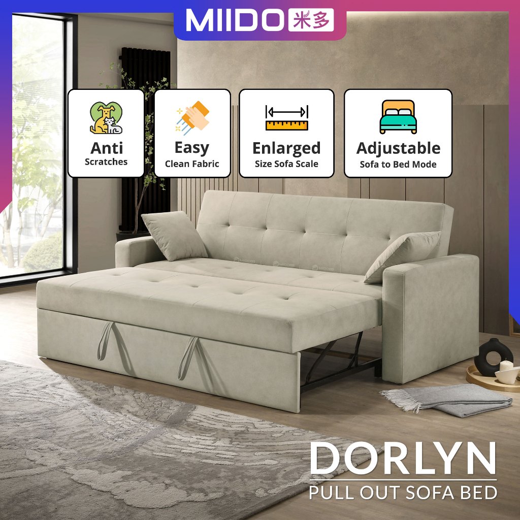 FREE DELIVERY INSTALLATION MIIDO Dorlyn Pull Out Sofa Bed