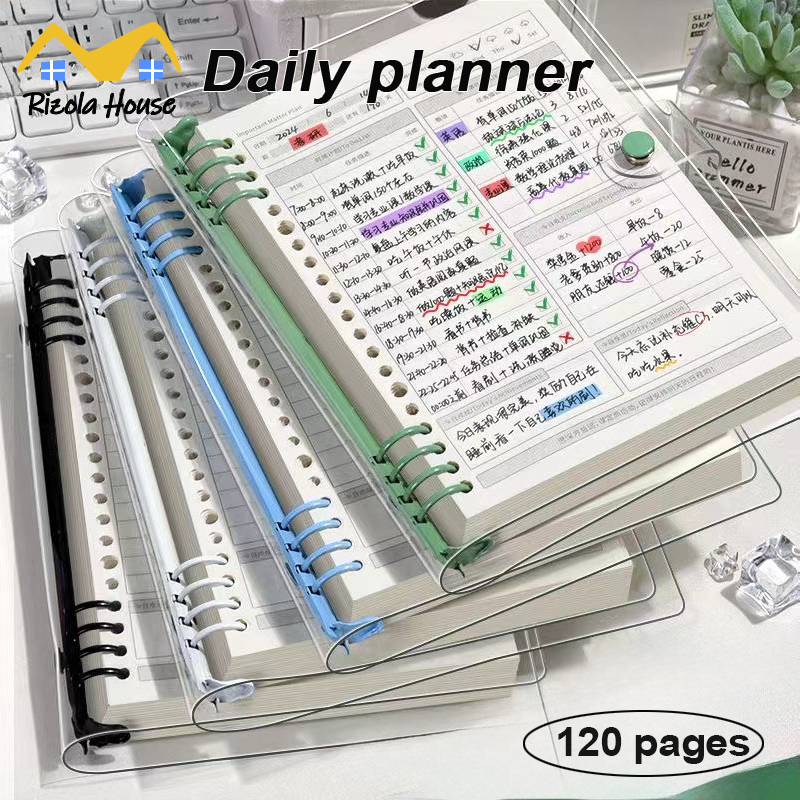 【SG】2026 Daily Planner Binder Notebook Portable Notebook Replaceable ...