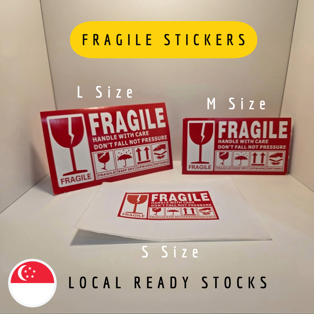 Fragile Stickers / Fragile Labels [SG Local Stock] | Shopee Singapore