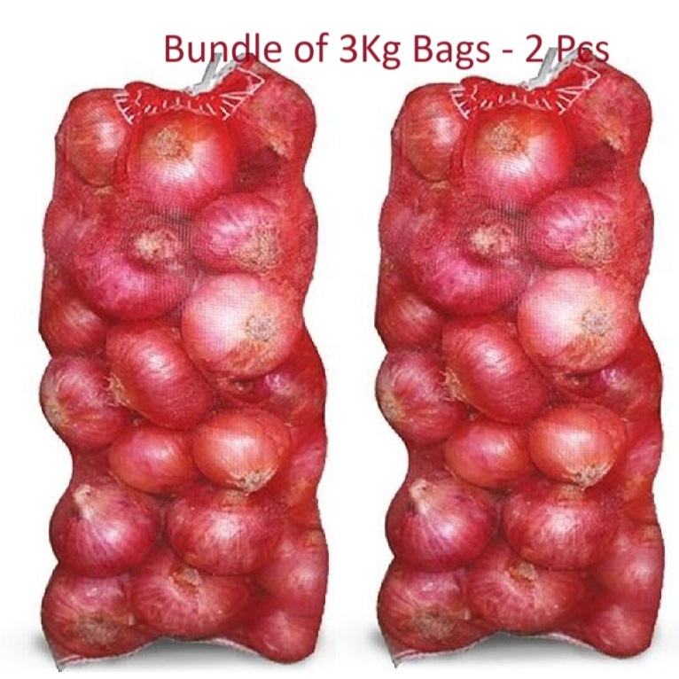 Red Onion / Indian Onion Bag [ 3 Kg Bundle of 2 Pcs] | Shopee Singapore