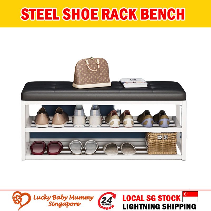 【Clothes and Shoe Rack Bench 2】Convenient Seat Wearing Taking off Shoes ...