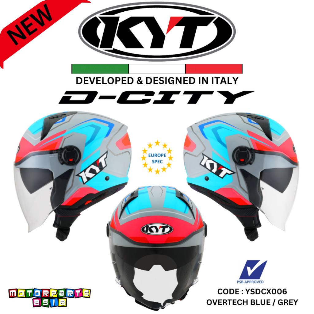 KYT D-City Helmet | PSB Approved Helmet | Motorparts Asia | KYT