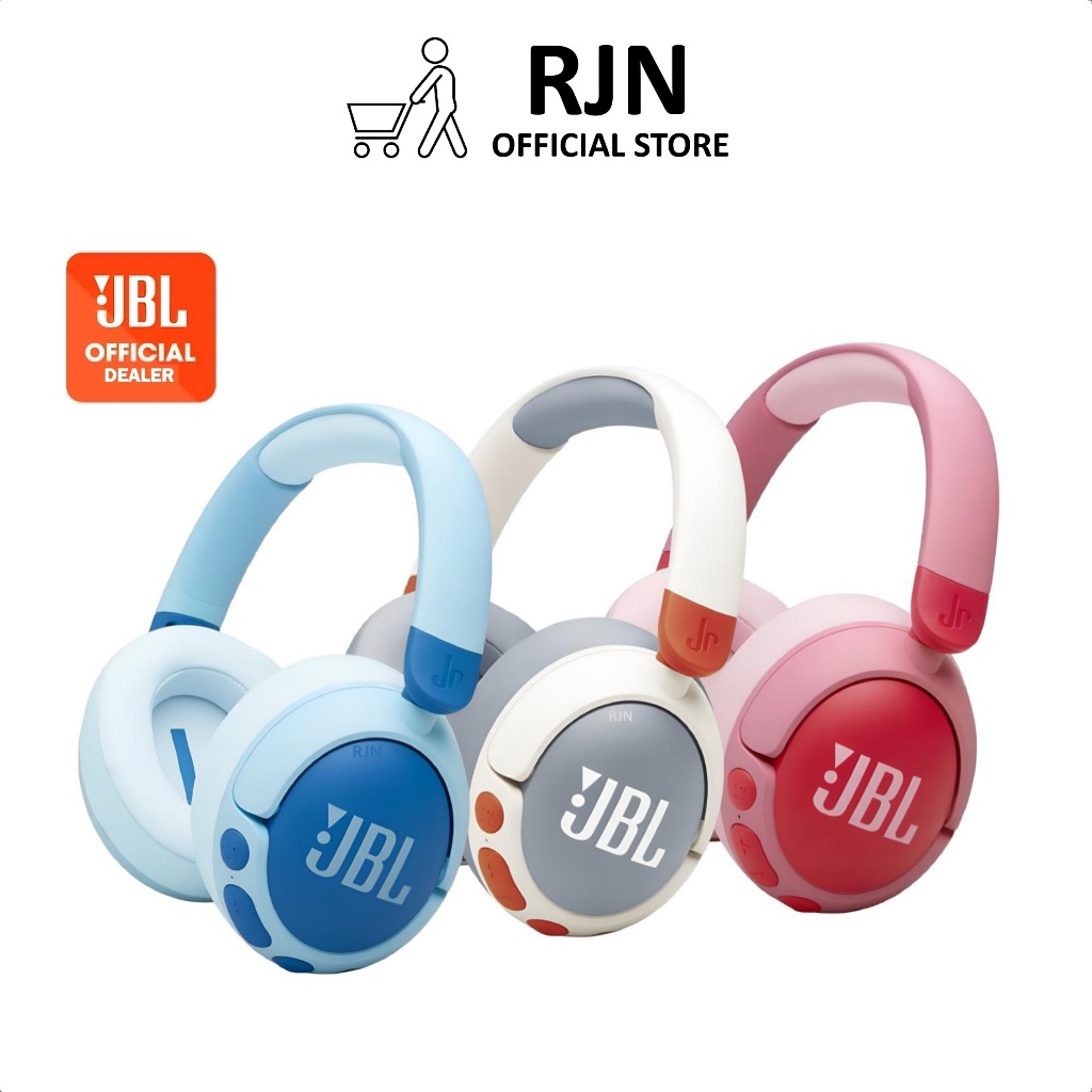 JBL Junior 470NC - Draadloze over-ear ruisonderdrukkende kinderhoofdtelefoon met veilig geluid (<85dB), geschikt voor kinderen, ouderlijk toezicht met aanpasbaar volume en speeltijd en 50 uur