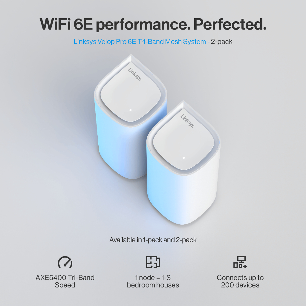 Router Linksys Velop Wifi 6 Mesh Tri-band 2 Pack | Cuotas sin interés