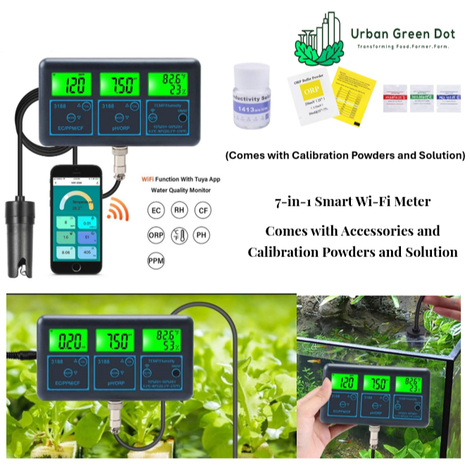 8-in-1 Smart Water Quality Tester With WiFi – Monitor PH, TDS, Temp, Salt & More For Aquariums, Hydroponics (Tuya App)