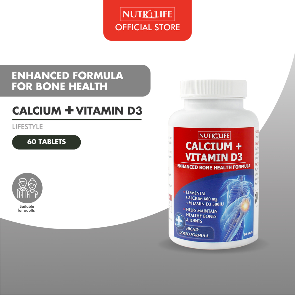 NutriLife Calcium + Vitamin D3 (60 tablets) | Shopee Singapore