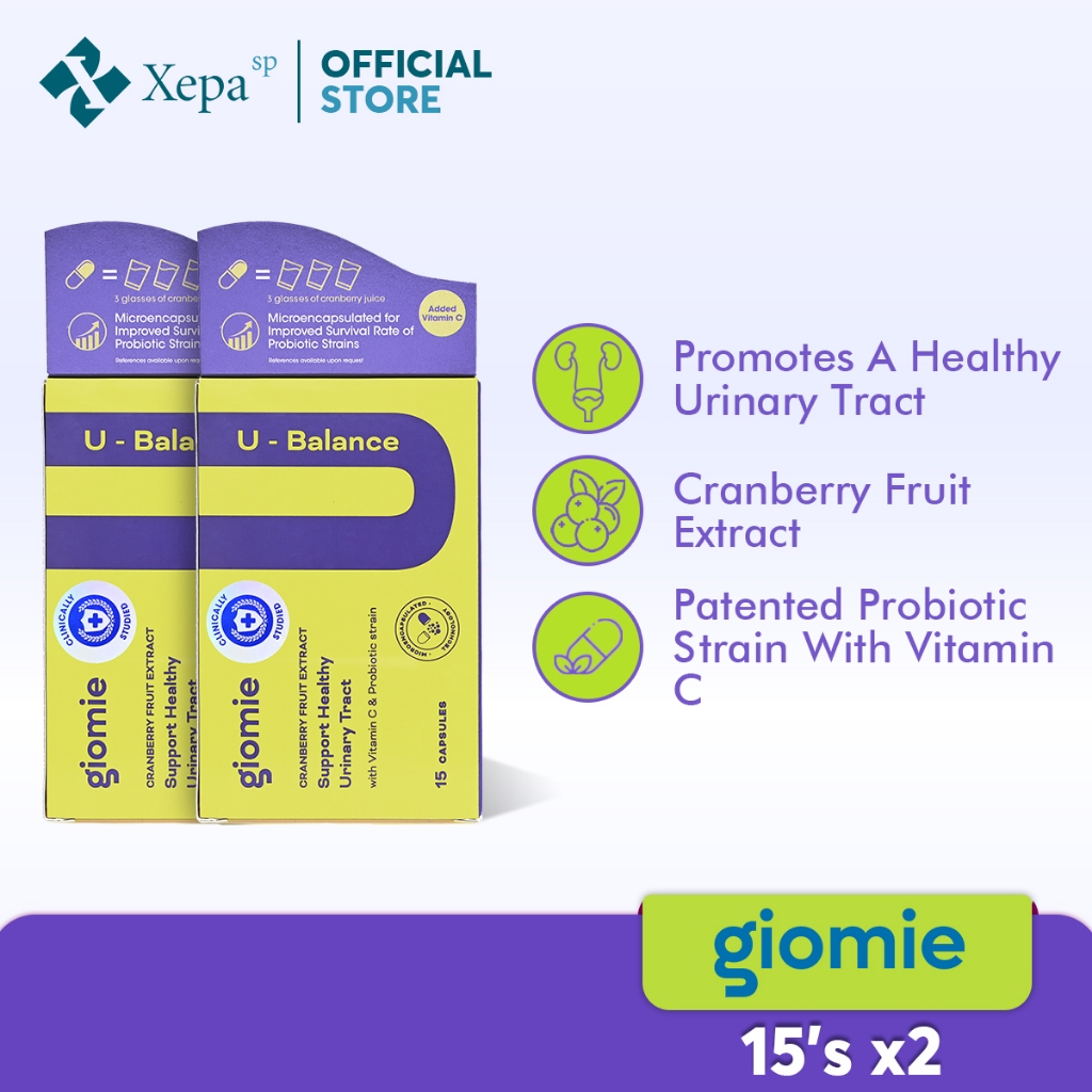 [Bundle of 2] Giomie U-Balance Probiotic 15's (Supports Healthy Urinary ...
