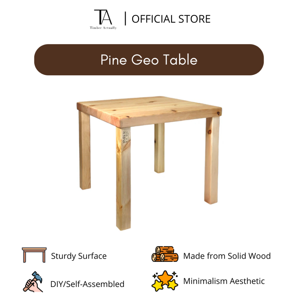 Pine Geo Table DIY Series Solid Wood Homes, Living Room, Bedroom ...