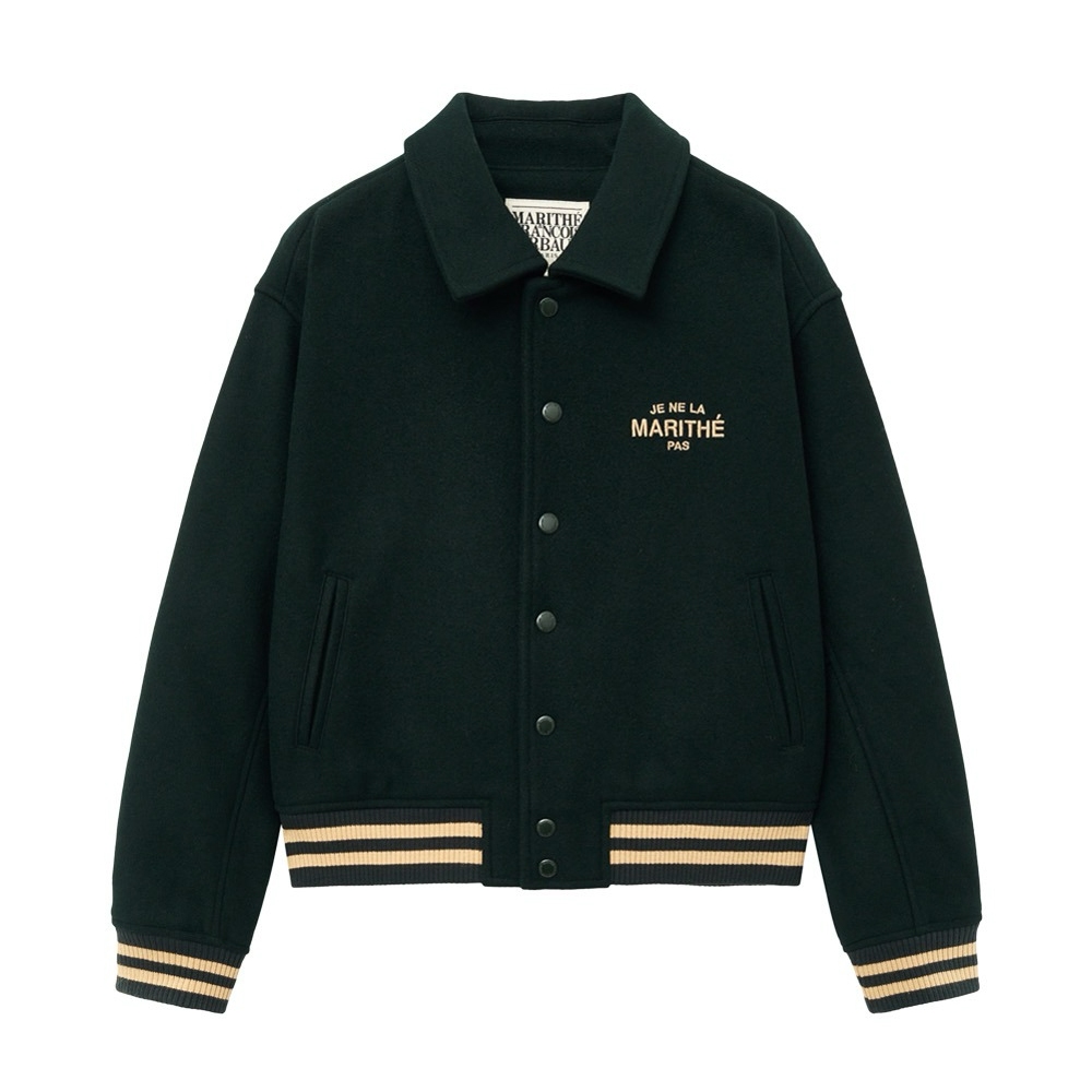 ジャケット Marithe + Francois Girbaud JE NE LA VARSITY JACKET dark gree MARITHE FRANCOIS GIRBAUD Je Ne La Varsity Jacket - 3 Colors