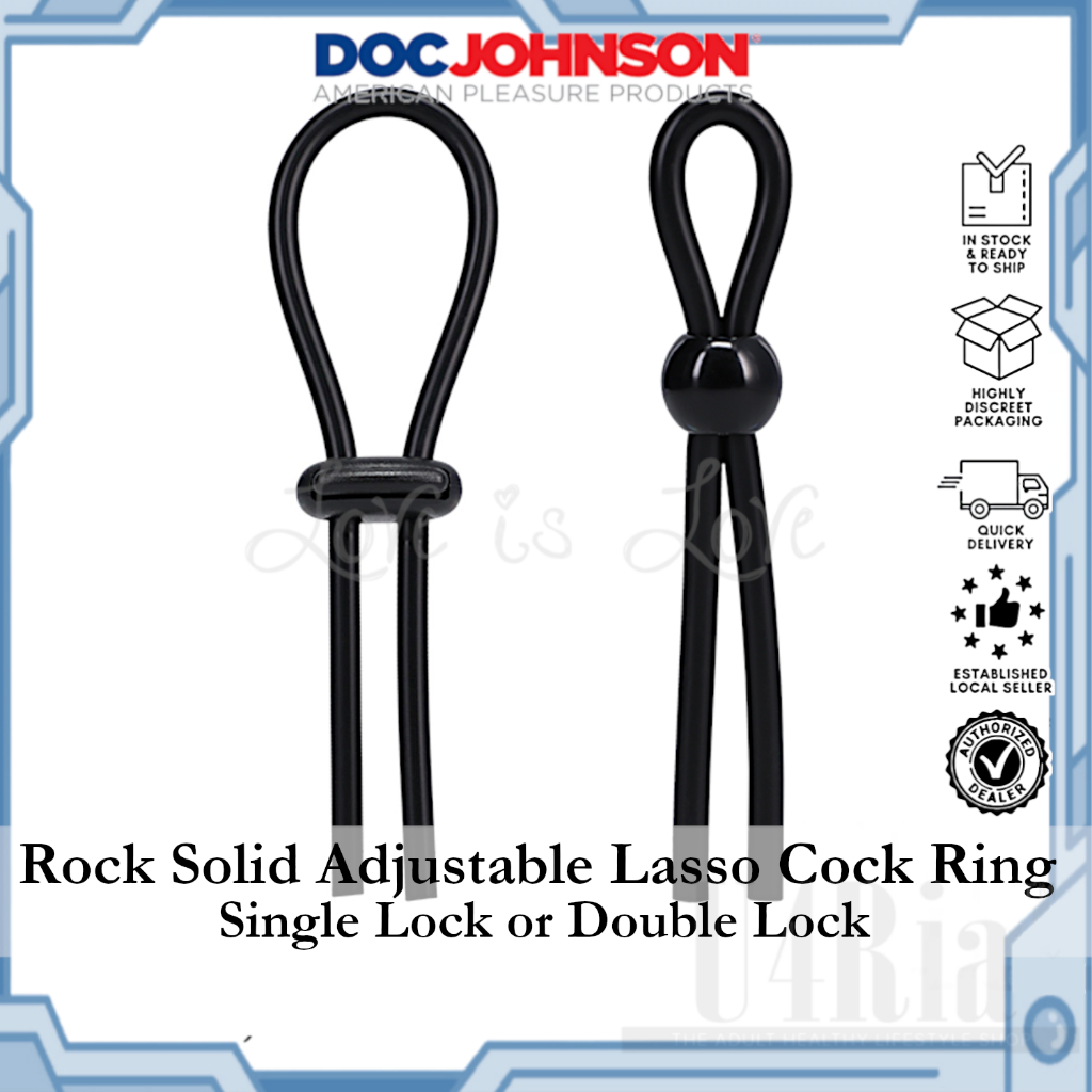 Doc Johnson Rock Solid Adjustable Lasso Single Lock or Double Lock Cock ...
