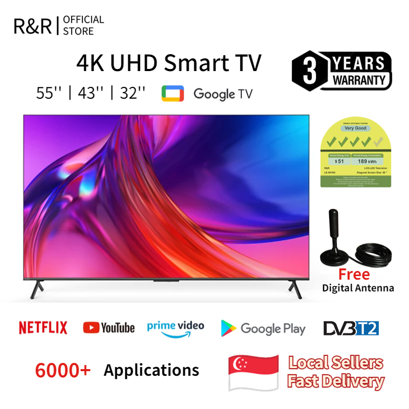 UHD 4K Smart TV Android TV Google TV Digital TV HDR10 Android 13.0