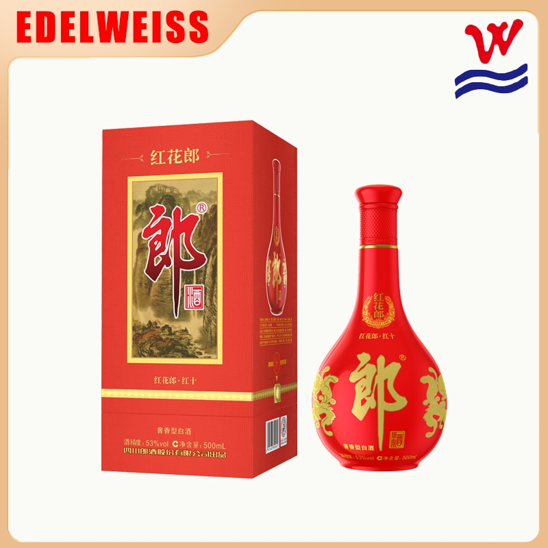 Lang Jiu Red Hua Lang 53% Baijiu 500ml – Strong Aroma Chinese