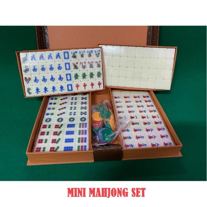 Mini Mahjong Set Ivory Colour (Size 23mm/ Singapore Version Set 160 ...