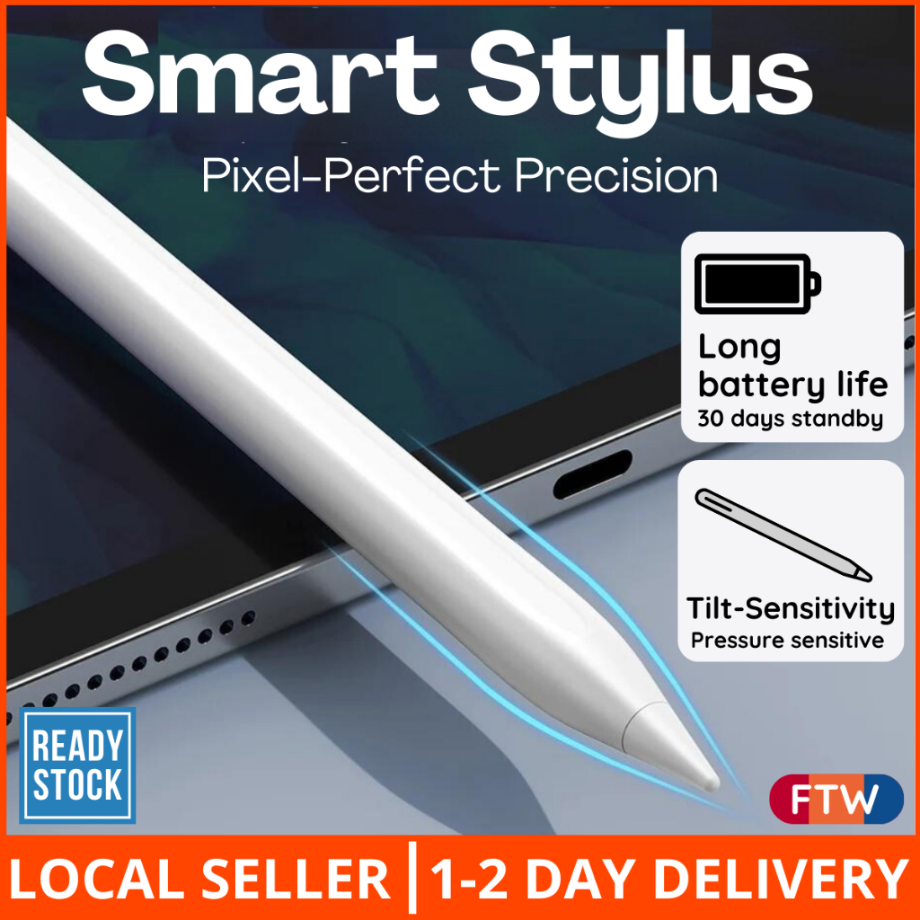 FTW Smart Stylus Pen iPad Pencil Pro 2nd Gen Palm Rejection Tilt ...