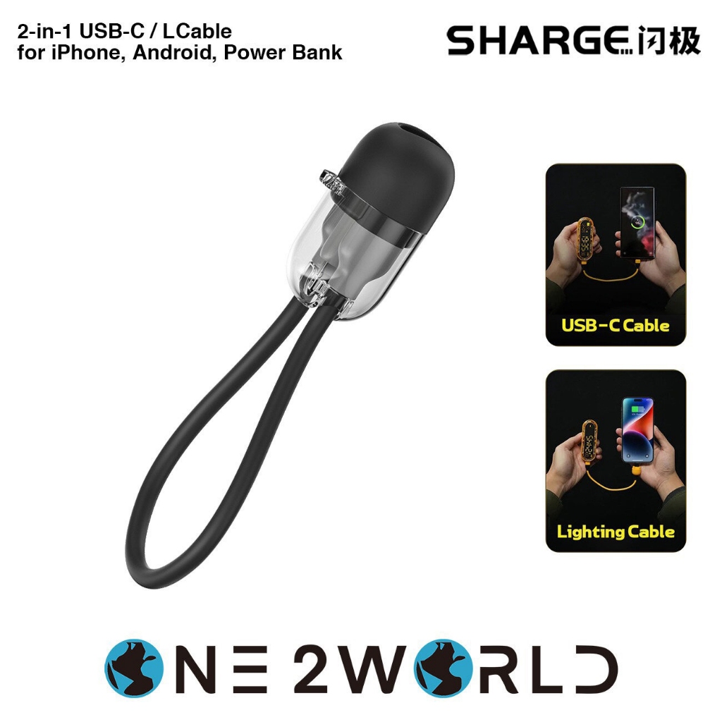 Shargeek/Sharge 20W 2-in-1 Switchable USB-C / L Mini USB Cable for ...