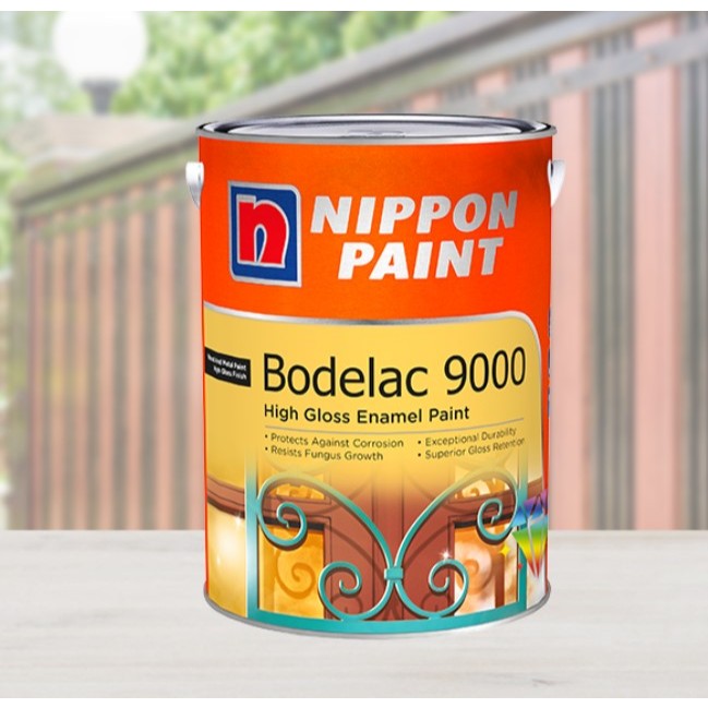 Nippon Paint Bodelac 9000 High Gloss Enamel Oil Paint AntiFungus, Wood