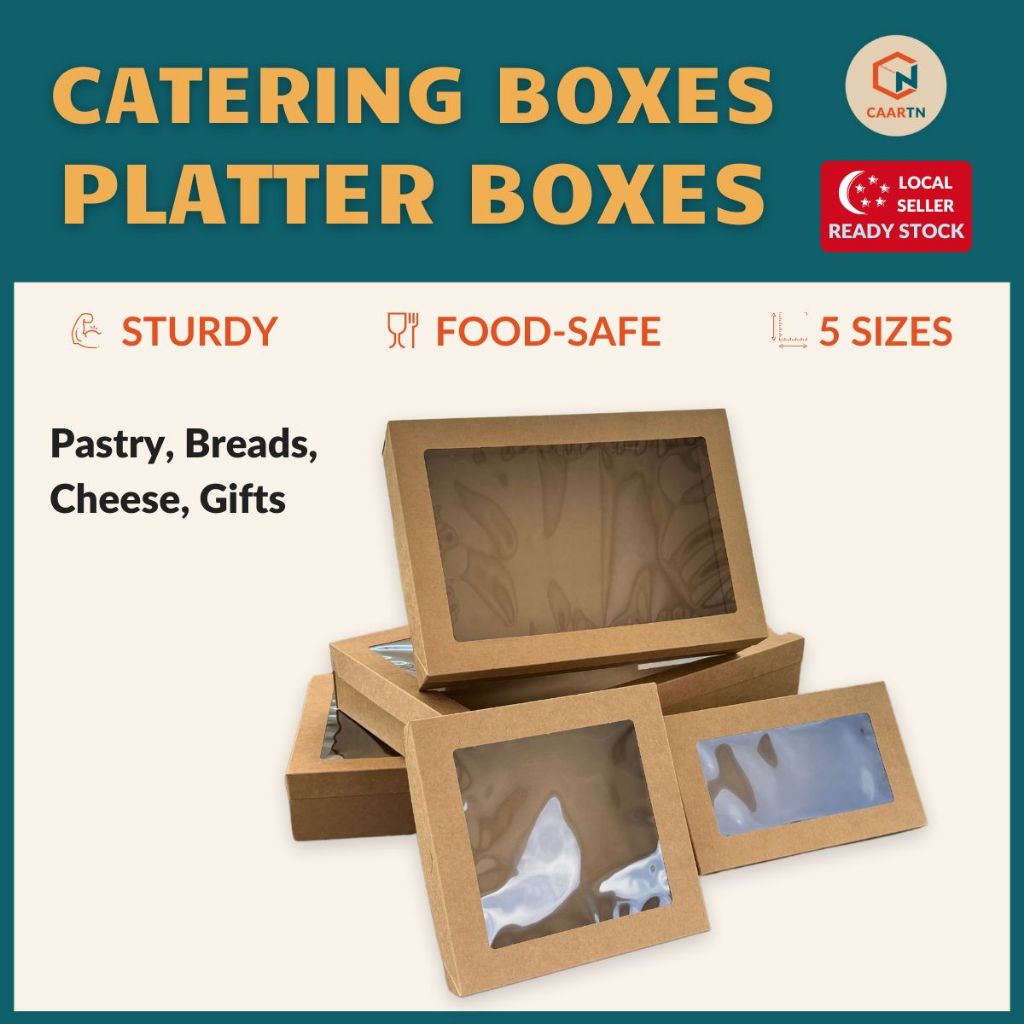 Window Catering Box Cheese Platter Pastry Snack Party Corrugated ...