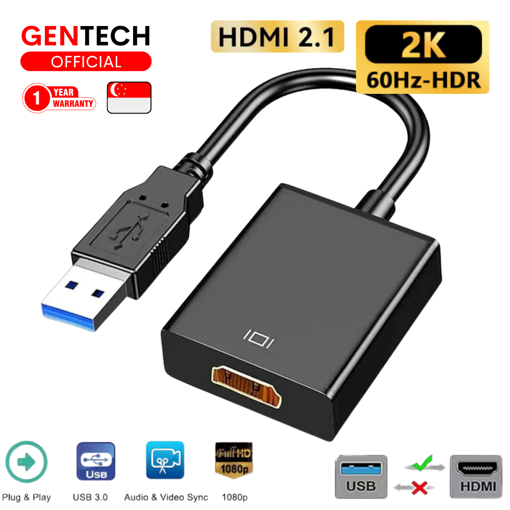 SG GENTECH USB 3.0 to HDMI Adapter Converter for Projector Monitor ...