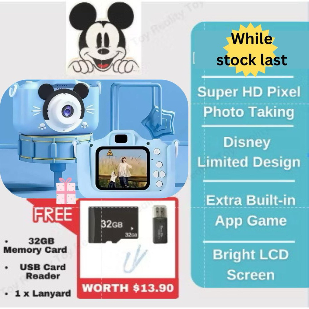 Disney Kids Camera for HD Video Camera Kids Digital Camera Kids Camera ...