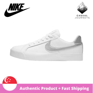 Nike court royale metallic silver best sale