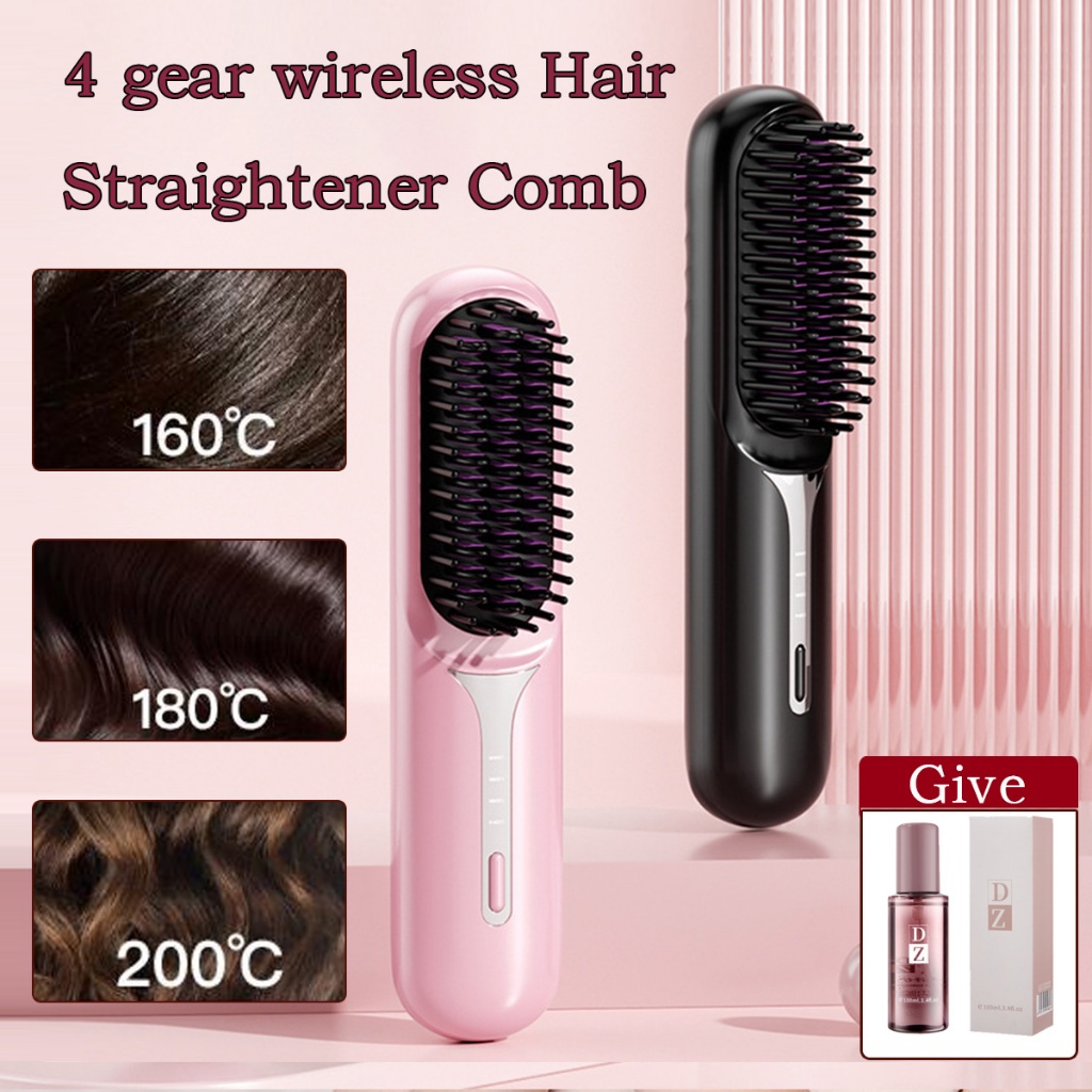 Multifunctional Hair Straightener Comb Anti scald Dense comb teeth Portable Hair Brush Hair Curler Shopee Singapore