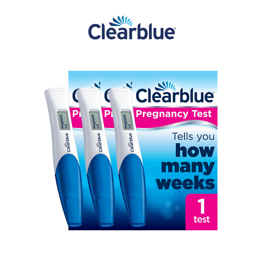 (Bundle of 3/6) Clearblue Pregnancy Test With Weeks Indicator, Tells ...