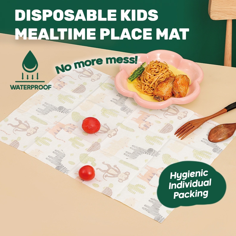 Disposable Kids Place Mat Mealtime Table Mat Individual Packing Mess ...
