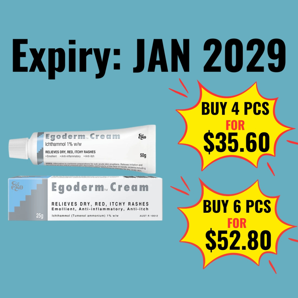 Egoderm Cream 25g Relieves Dry Red Itchy Rashes Emolilient Anti Itch ...
