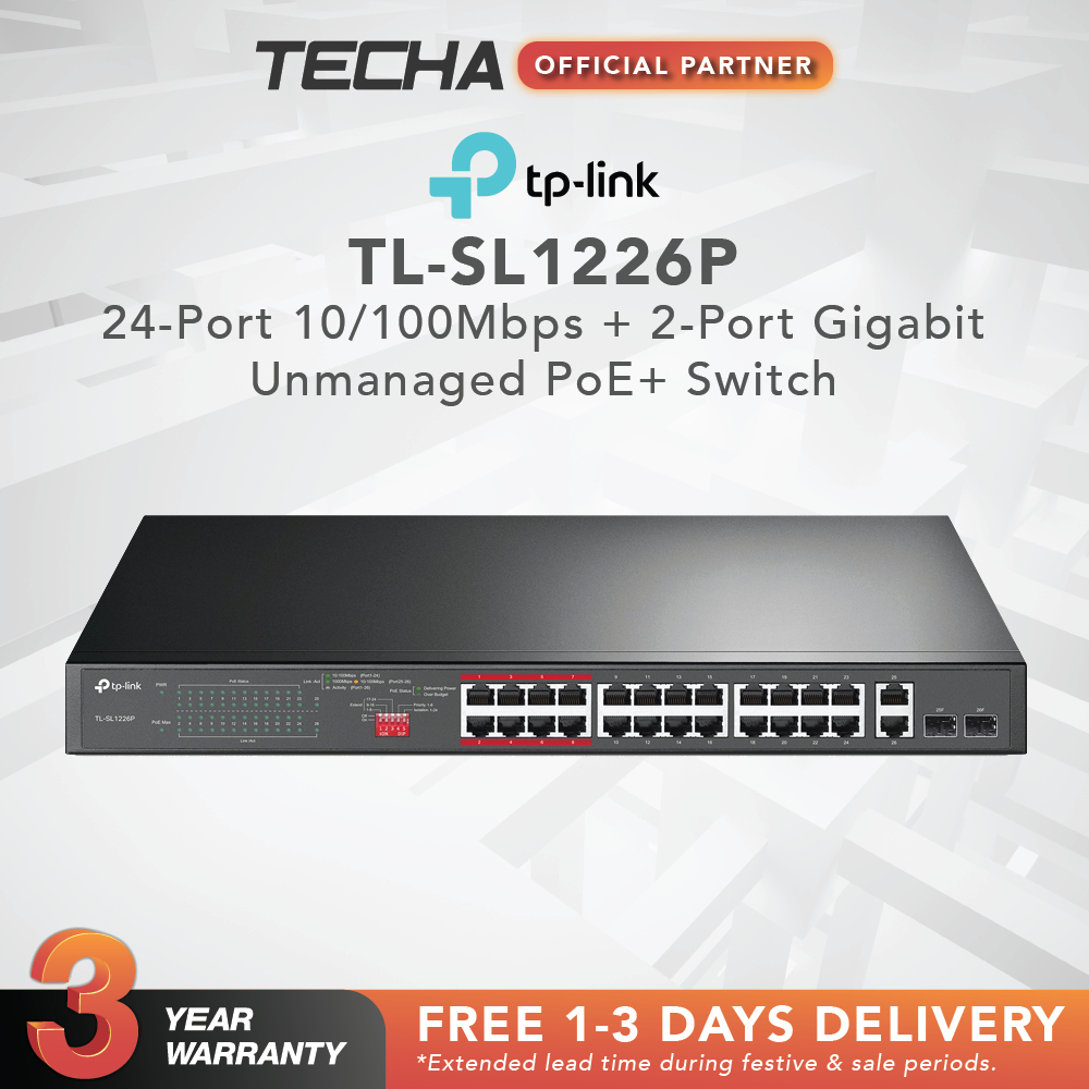 TP-Link TL-SL1226P 24ポート PoE+スイッチ (Tp-Link TL TP-Link TL-SL1226P 24ポート PoE+スイッチ (Tp-Link TL