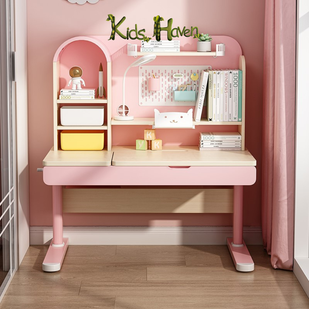 Kids Medium Ergo Study Table (101cm - Pink) | Shopee Singapore
