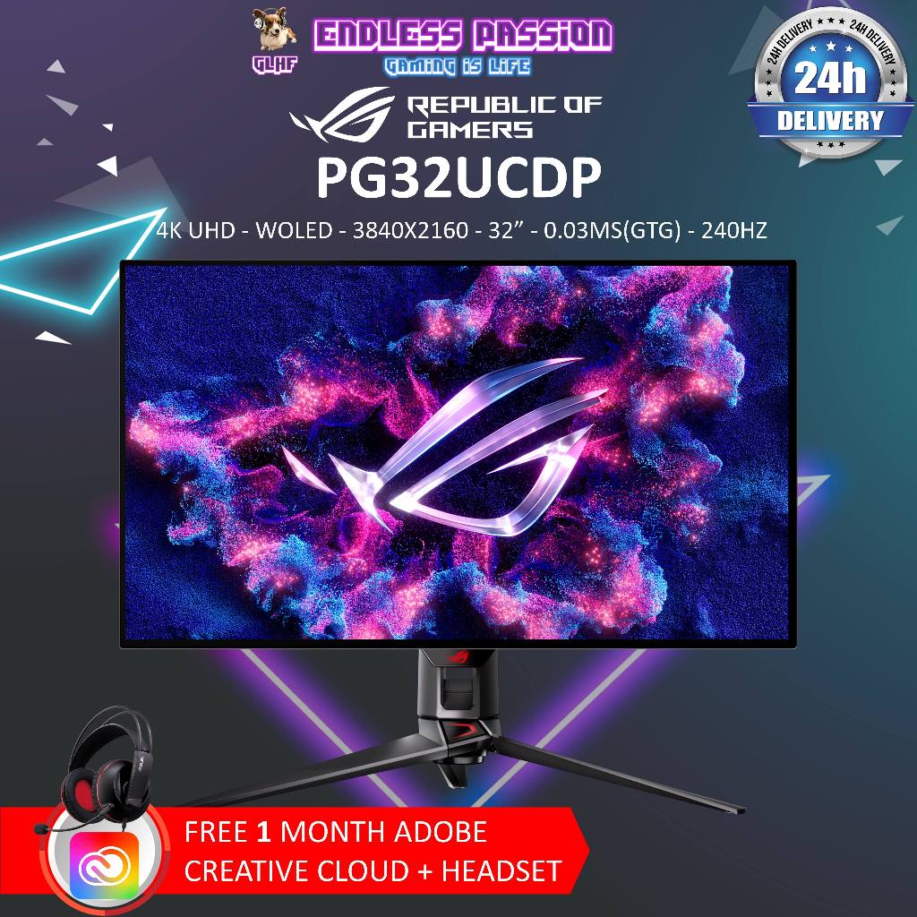 Asus Rog Swift Oled Pg32ucdp Gaming Monitor Shopee Singapore