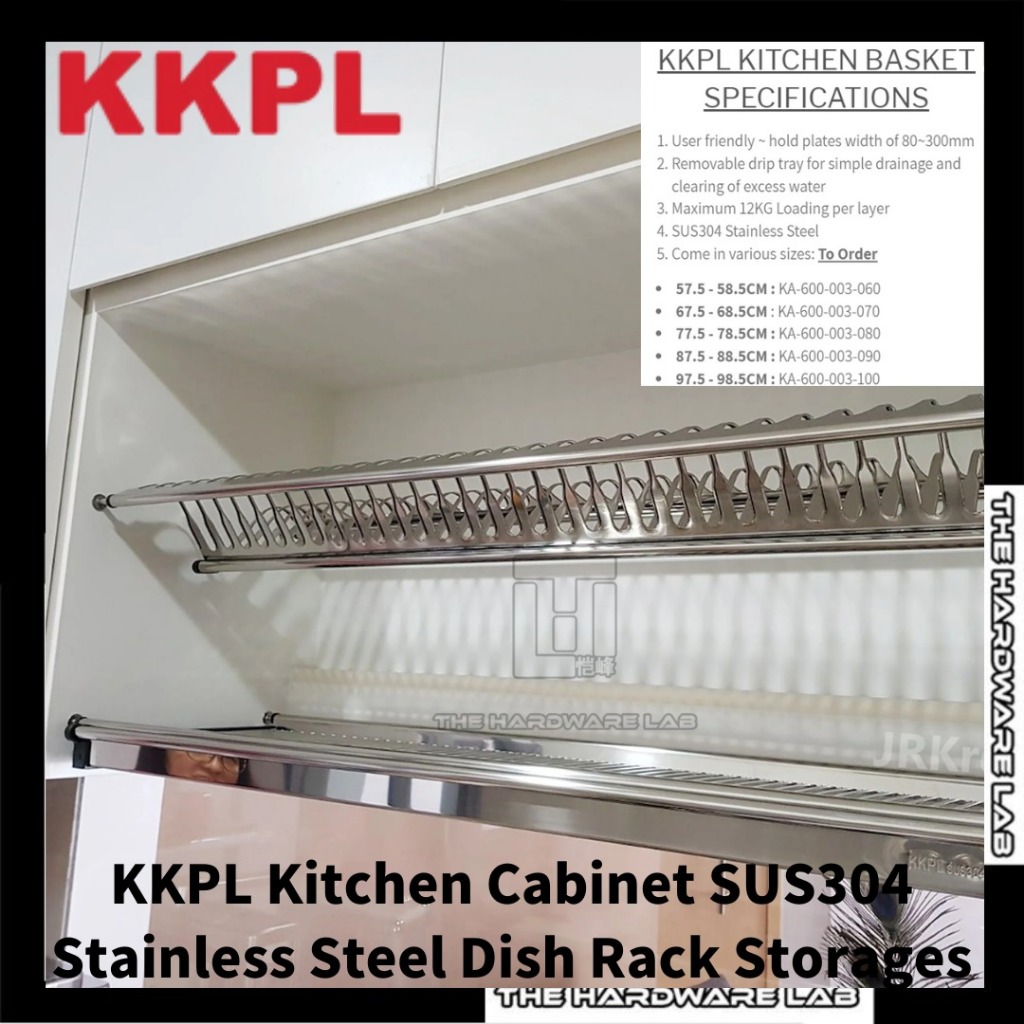 {The Hardware Lab}KKPL Kitchen Cabinet SUS304 Stainless Steel Dish Rack ...