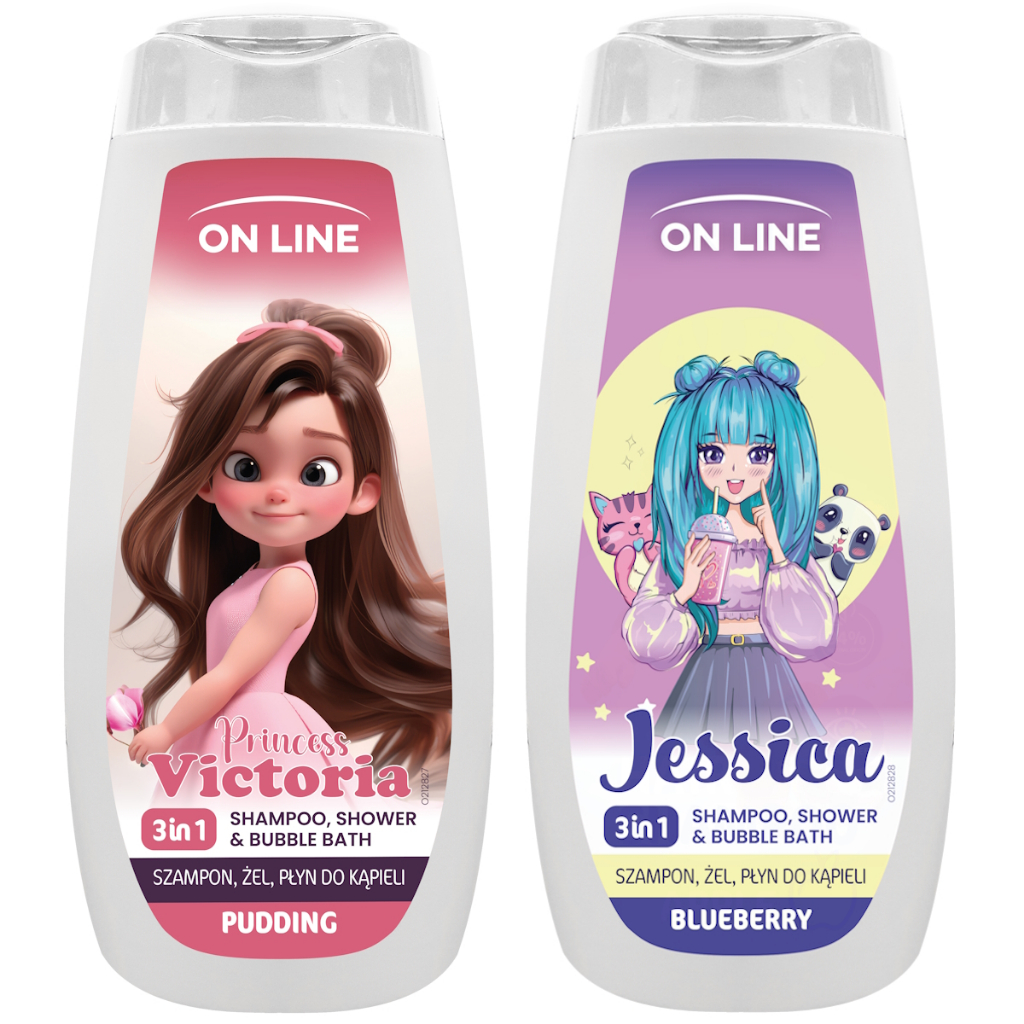 (BUNDLE OF 2) ON LINE 3 IN 1 SHAMPOO, SHOWER GEL & BUBBLE BATH 400ML ...