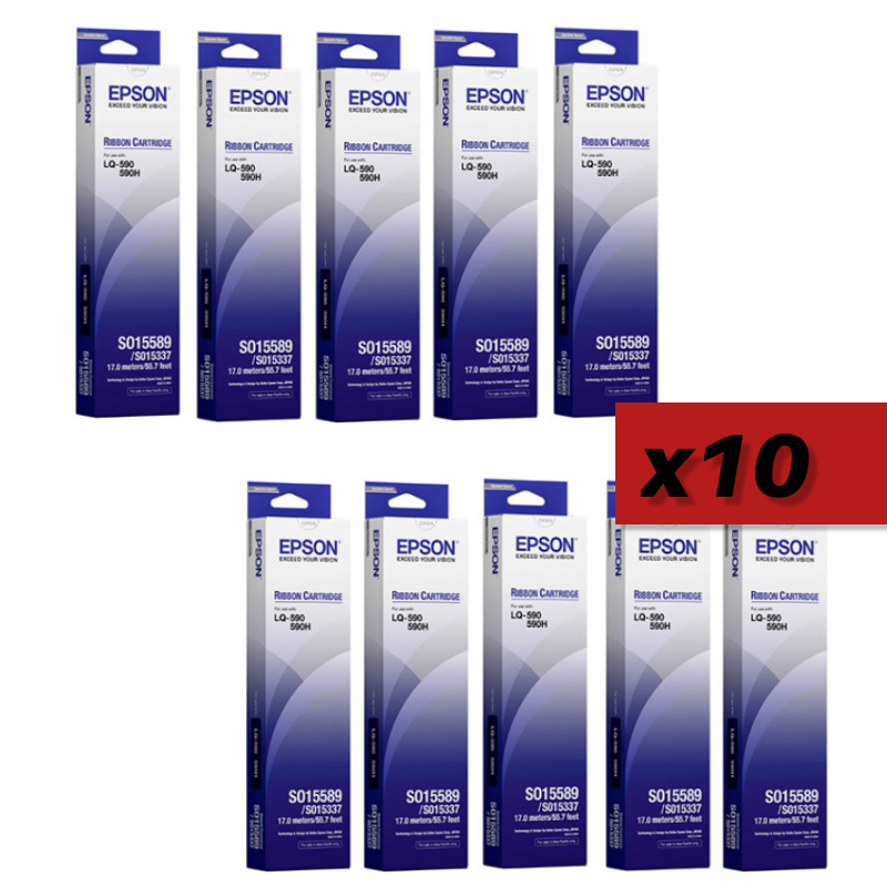 Epson Ribbon Cartridge S015589 For Dot Matrix Printer LQ-590 LQ-590II ...