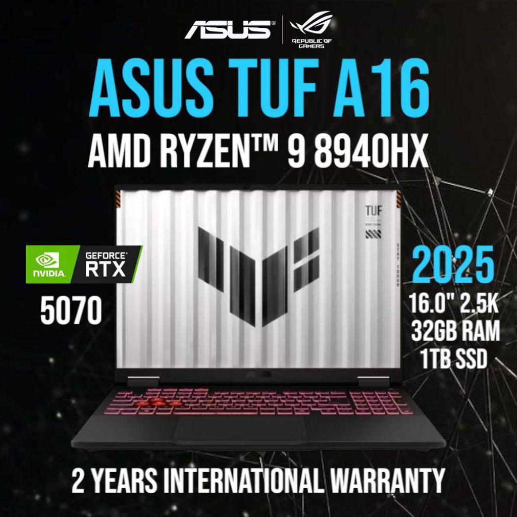 2025 ASUS TUF Gaming A16 | NVIDIA RTX 5070 | 16